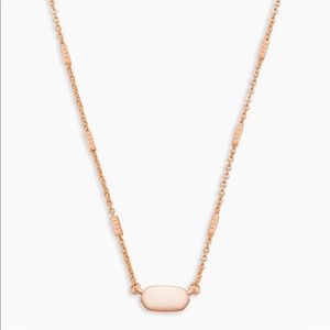 Kendra Scott Fern Pendant Necklace in Rose Gold